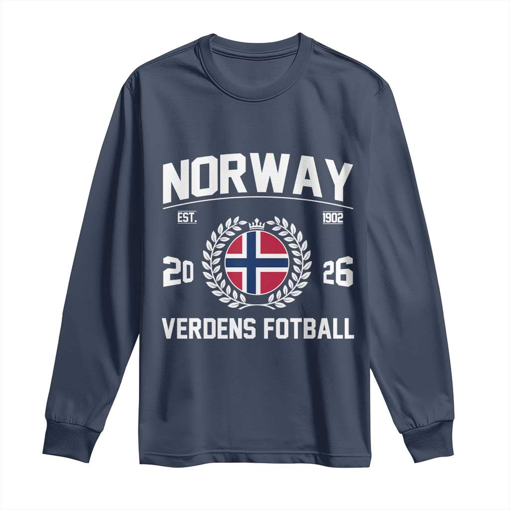 Norway Soccer Football Fan 2026 Norwegian Flag Long Sleeve Shirt