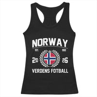 Norway Soccer Football Fan 2026 Norwegian Flag Racerback Tank Top
