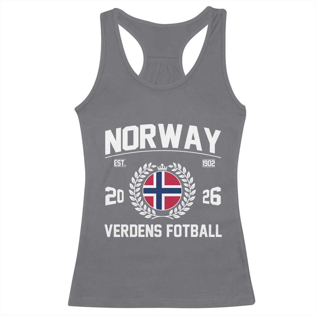 Norway Soccer Football Fan 2026 Norwegian Flag Racerback Tank Top