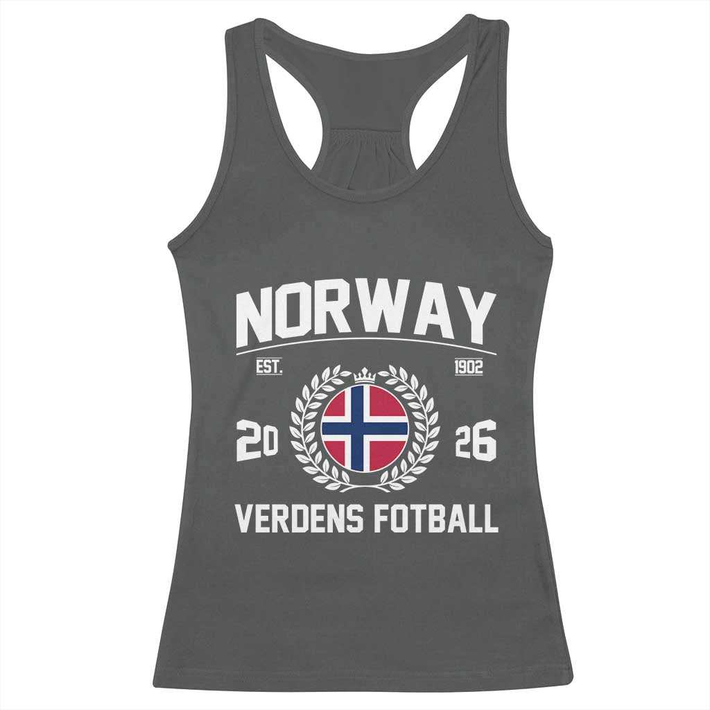 Norway Soccer Football Fan 2026 Norwegian Flag Racerback Tank Top