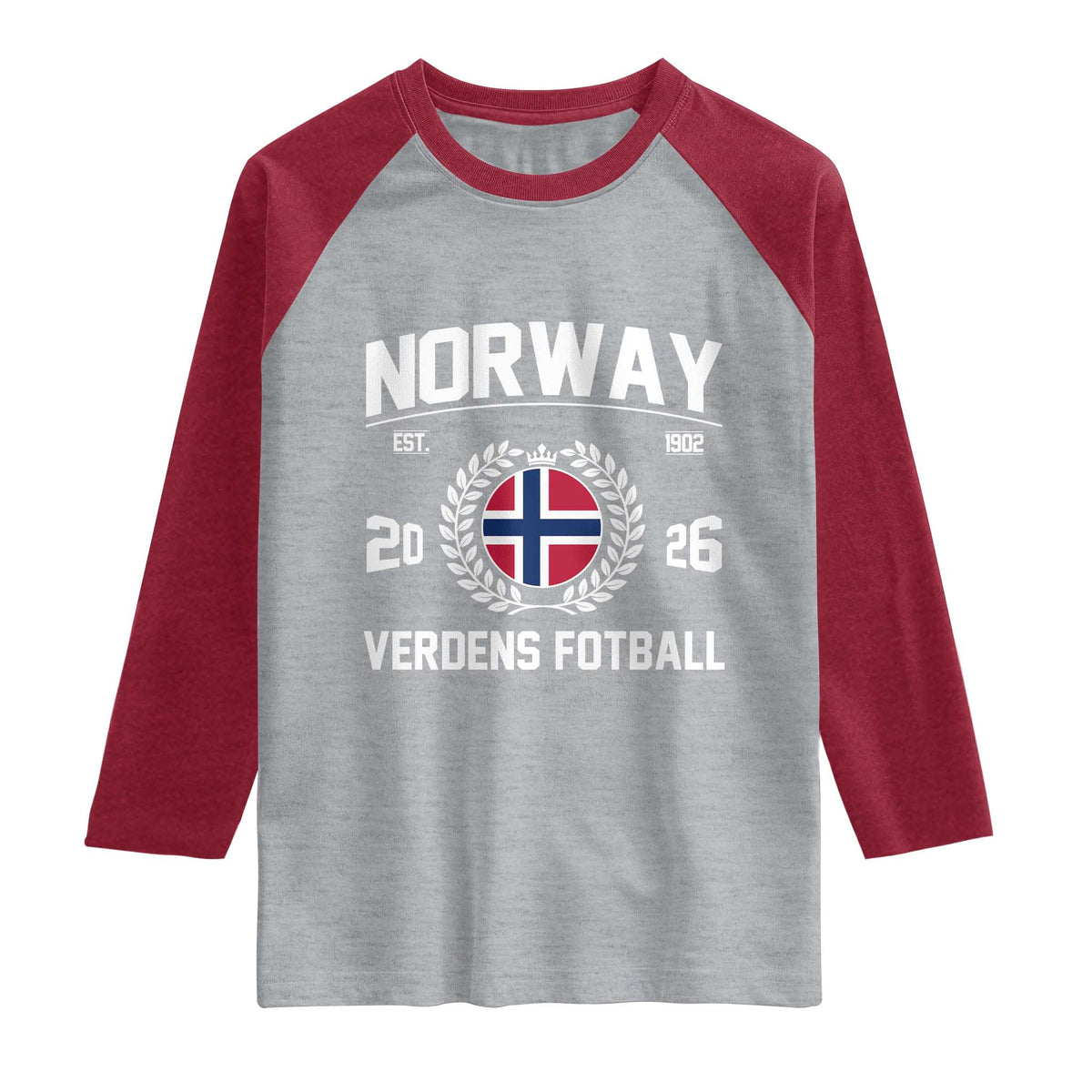 Norway Soccer Football Fan 2026 Norwegian Flag Raglan Shirt