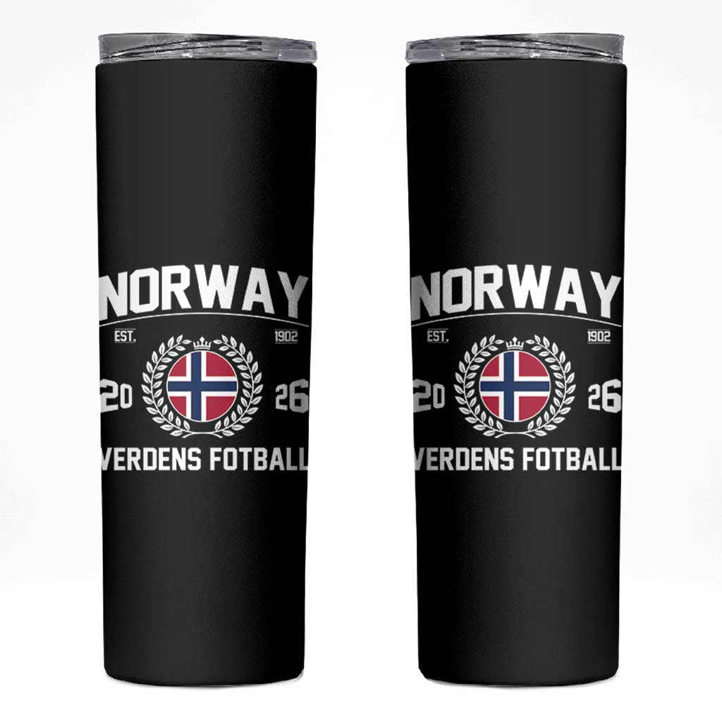 Norway Soccer Football Fan 2026 Norwegian Flag Skinny Tumbler