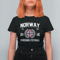 Norway Soccer Football Fan 2026 Norwegian Flag T Shirt For Women