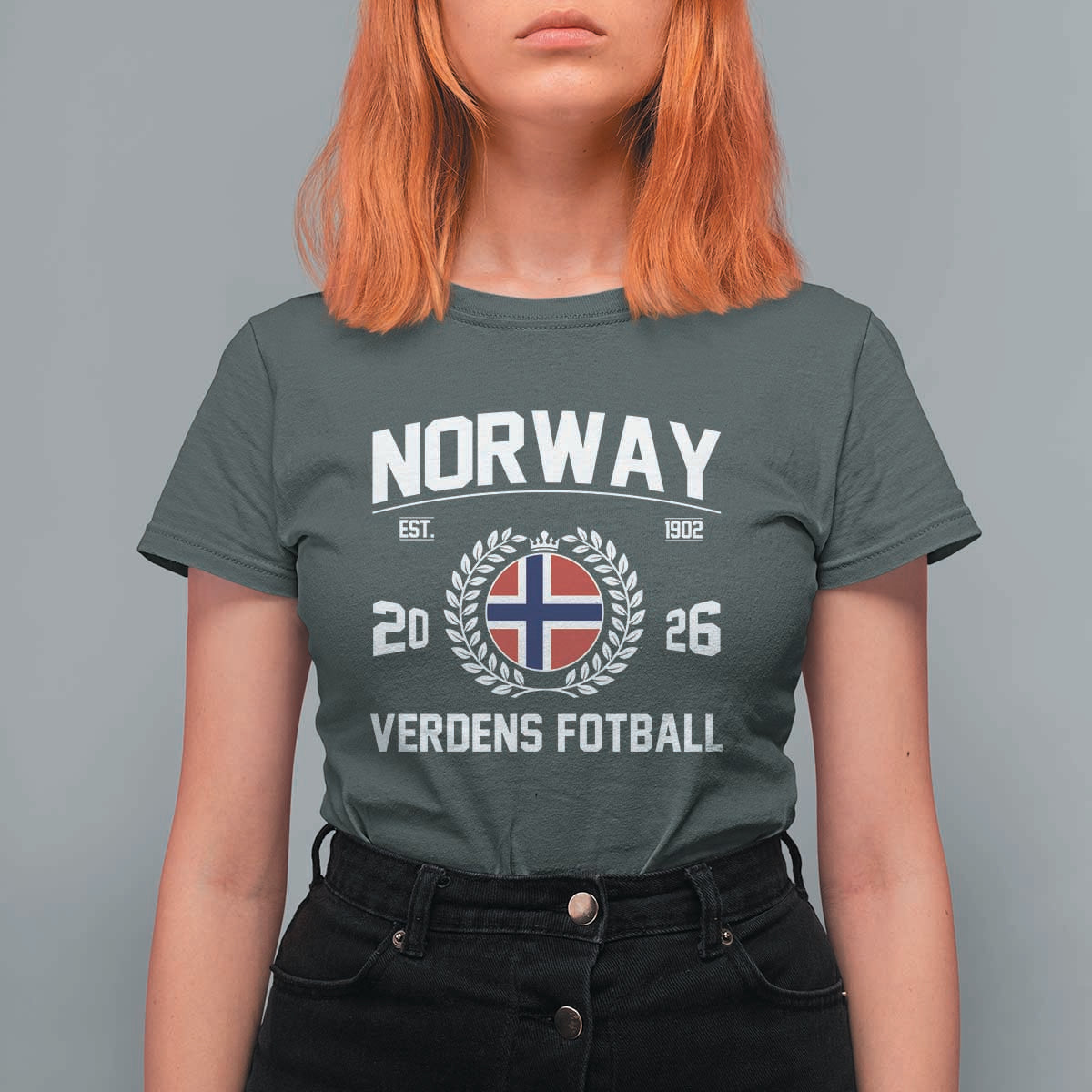 Norway Soccer Football Fan 2026 Norwegian Flag T Shirt For Women