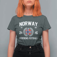 Norway Soccer Football Fan 2026 Norwegian Flag T Shirt For Women