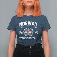 Norway Soccer Football Fan 2026 Norwegian Flag T Shirt For Women