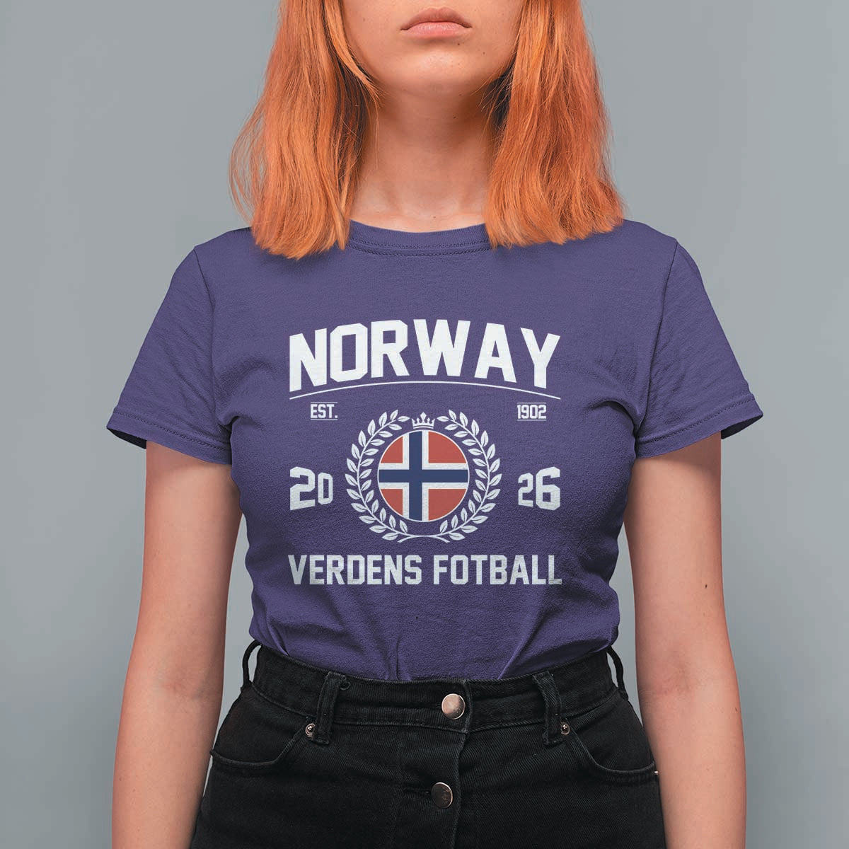 Norway Soccer Football Fan 2026 Norwegian Flag T Shirt For Women