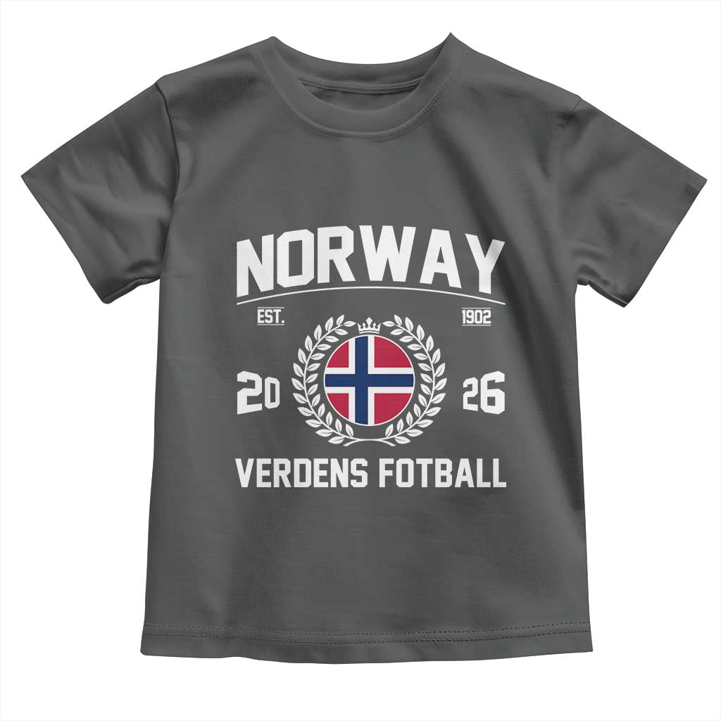 Norway Soccer Football Fan 2026 Norwegian Flag Toddler T Shirt