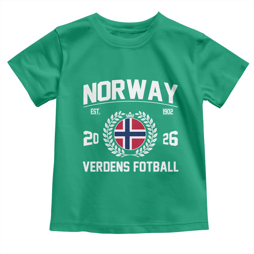 Norway Soccer Football Fan 2026 Norwegian Flag Toddler T Shirt