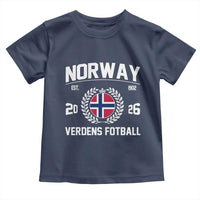 Norway Soccer Football Fan 2026 Norwegian Flag Toddler T Shirt
