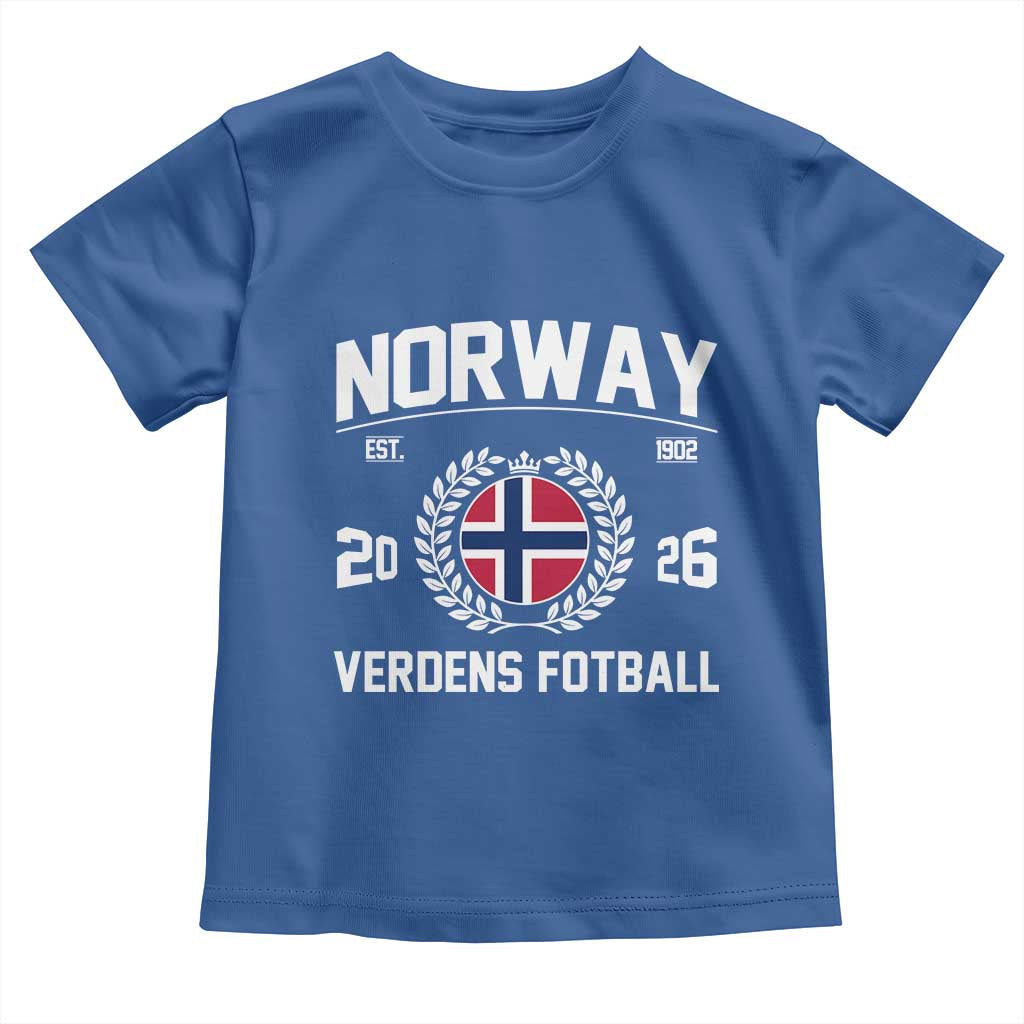 Norway Soccer Football Fan 2026 Norwegian Flag Toddler T Shirt