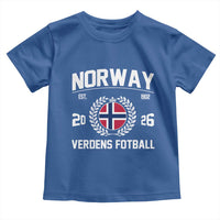 Norway Soccer Football Fan 2026 Norwegian Flag Toddler T Shirt