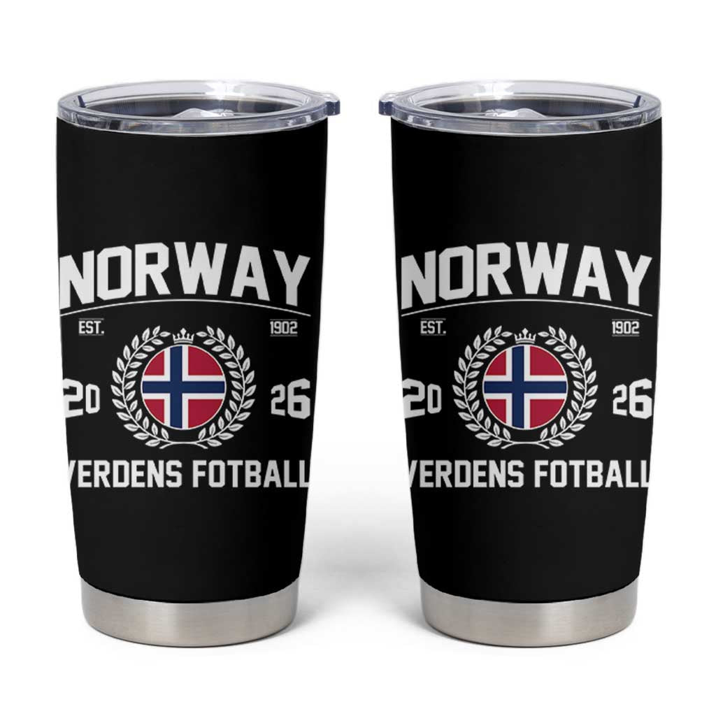 Norway Soccer Football Fan 2026 Norwegian Flag Tumbler Cup