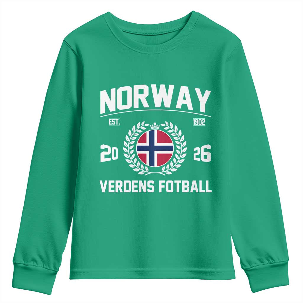 Norway Soccer Football Fan 2026 Norwegian Flag Youth Sweatshirt