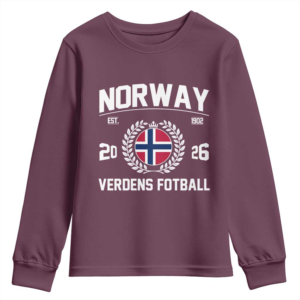 Norway Soccer Football Fan 2026 Norwegian Flag Youth Sweatshirt