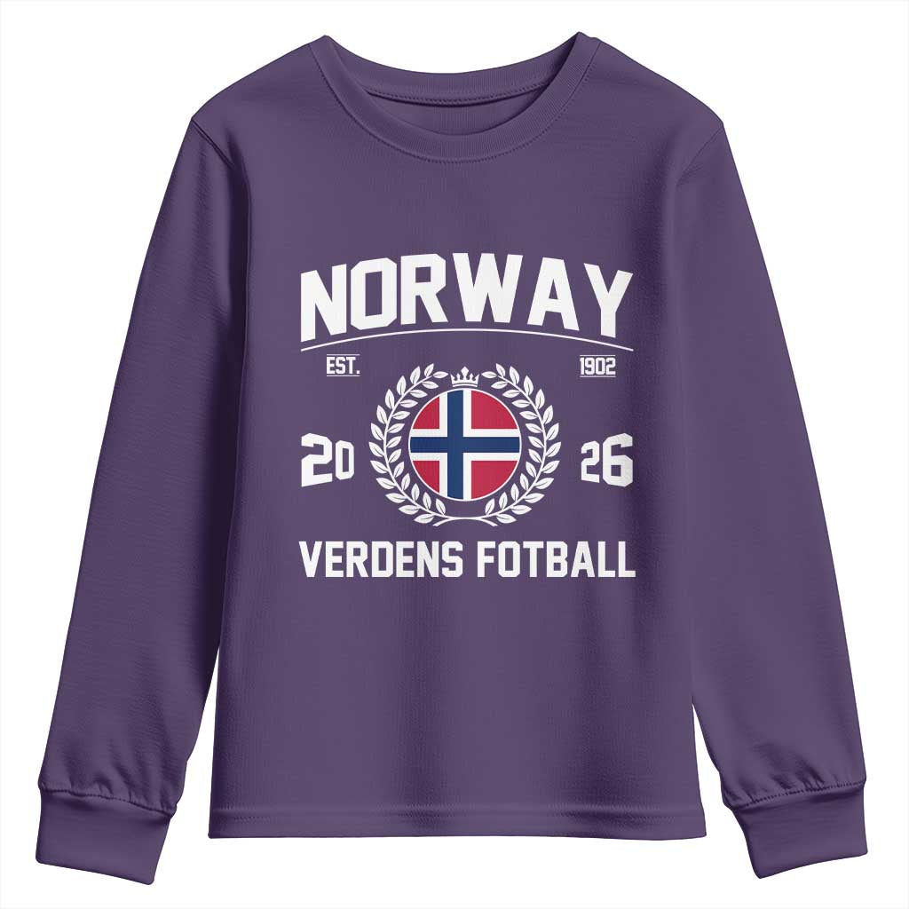 Norway Soccer Football Fan 2026 Norwegian Flag Youth Sweatshirt