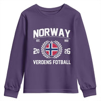 Norway Soccer Football Fan 2026 Norwegian Flag Youth Sweatshirt