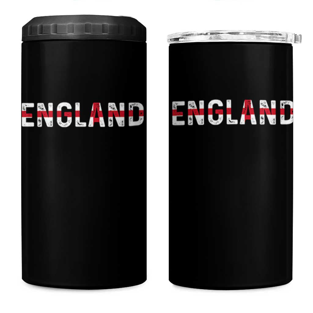 England English Flag Vintage 4 in 1 Can Cooler Tumbler