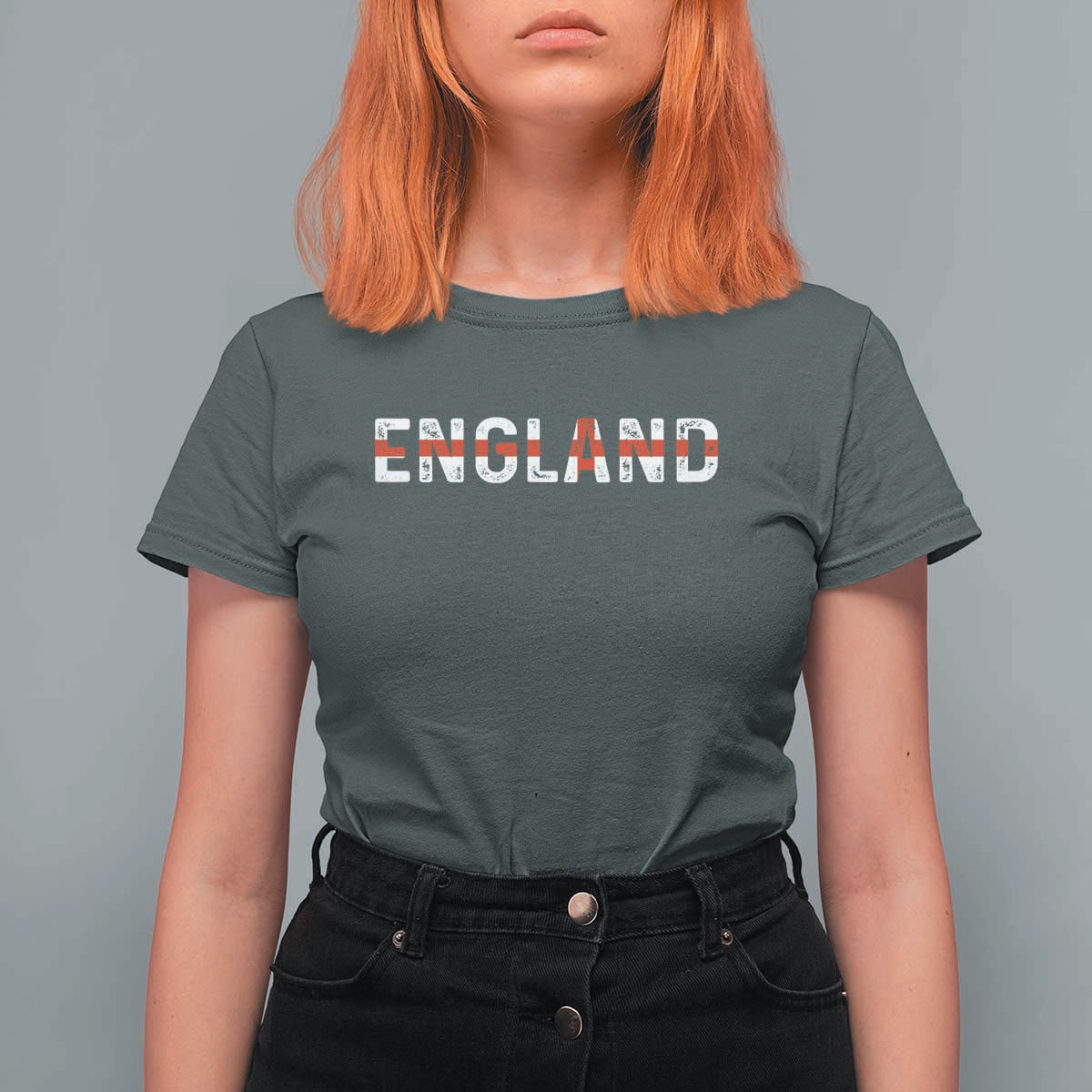 England English Flag Vintage T Shirt For Women