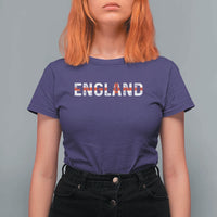 England English Flag Vintage T Shirt For Women