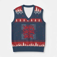 England Flag Lion Symbol English Pride V-Neck Knit Sweater Vest