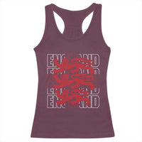 England Flag Lion Symbol English Pride Racerback Tank Top