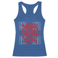 England Flag Lion Symbol English Pride Racerback Tank Top