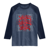 England Flag Lion Symbol English Pride Raglan Shirt