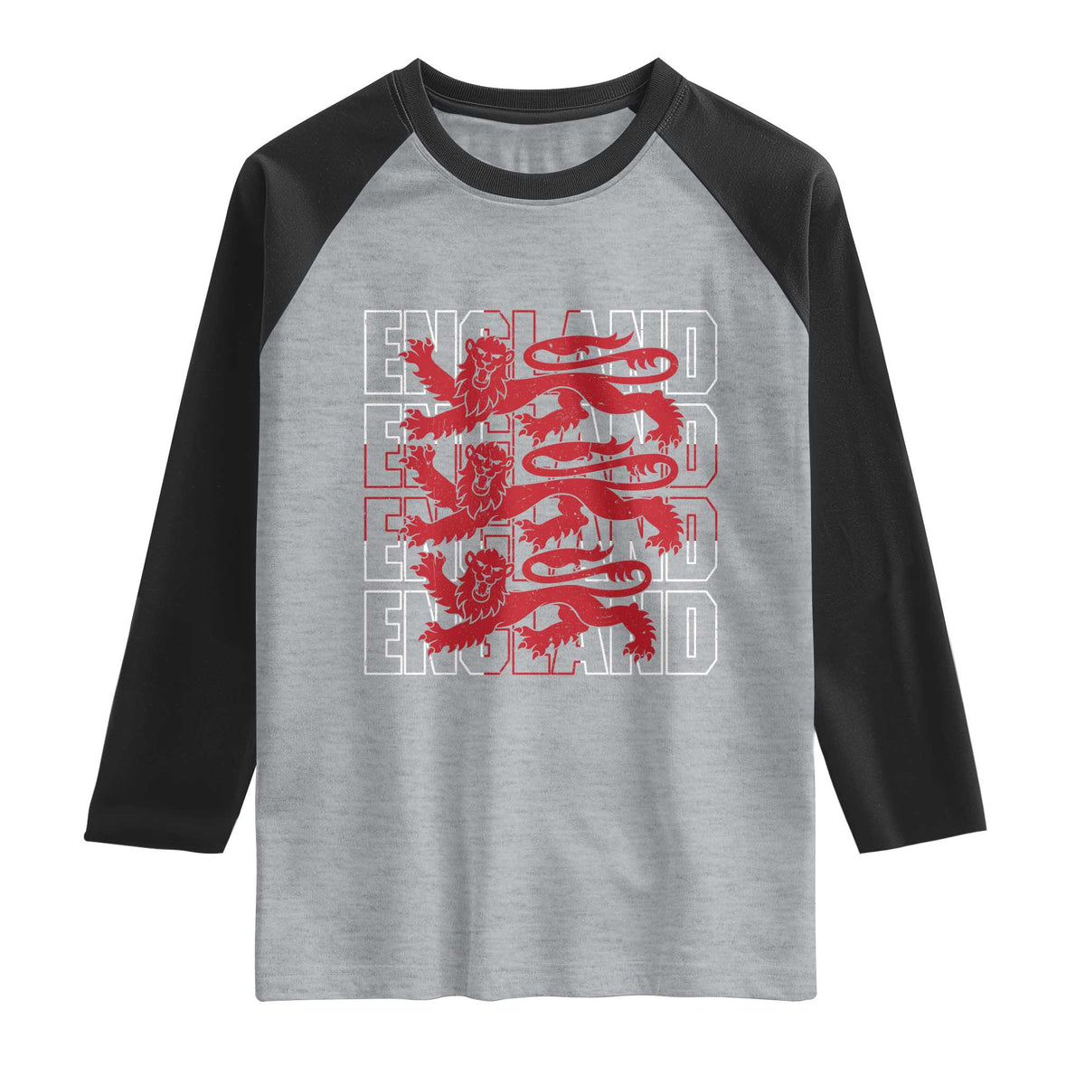 England Flag Lion Symbol English Pride Raglan Shirt
