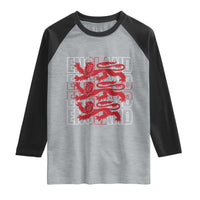 England Flag Lion Symbol English Pride Raglan Shirt