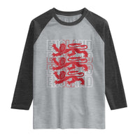England Flag Lion Symbol English Pride Raglan Shirt