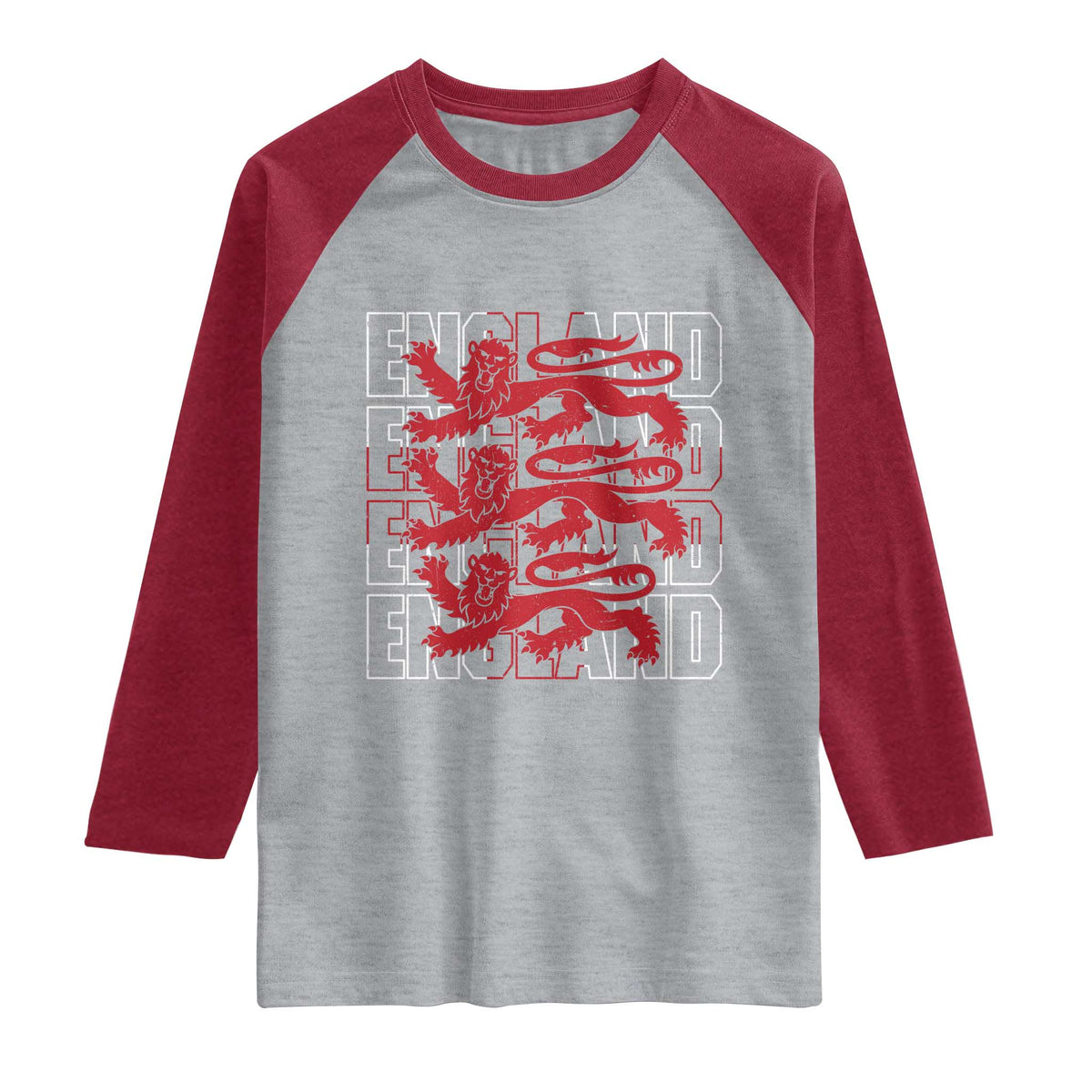 England Flag Lion Symbol English Pride Raglan Shirt