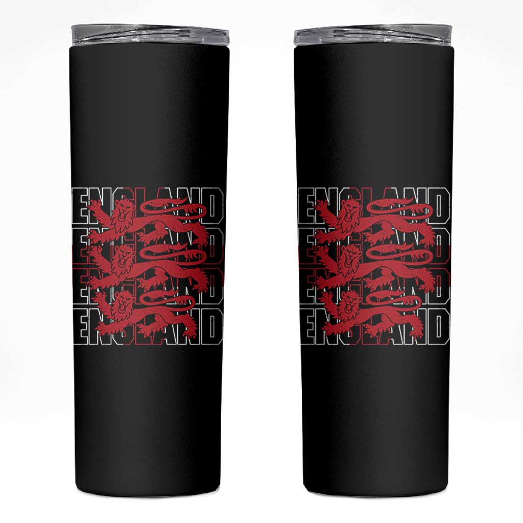 England Flag Lion Symbol English Pride Skinny Tumbler