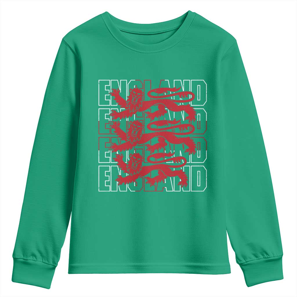 England Flag Lion Symbol English Pride Youth Sweatshirt