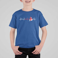 England Heartbeat EKG English Flag Map T Shirt For Kid