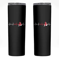 England Heartbeat EKG English Flag Map Skinny Tumbler