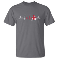 England Heartbeat EKG English Flag Map T Shirt