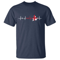 England Heartbeat EKG English Flag Map T Shirt