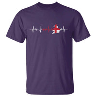 England Heartbeat EKG English Flag Map T Shirt