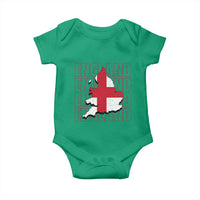 England Map St George's Cross English Roots Baby Onesie