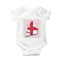 England Map St George's Cross English Roots Baby Onesie