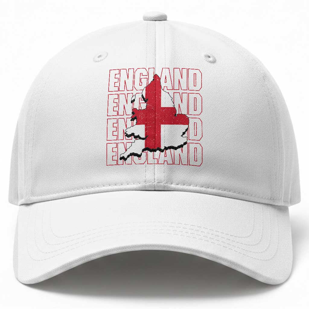 England Map St George's Cross English Roots Baseball Cap