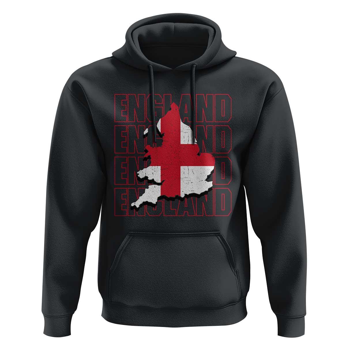 England Map St George's Cross English Roots Hoodie