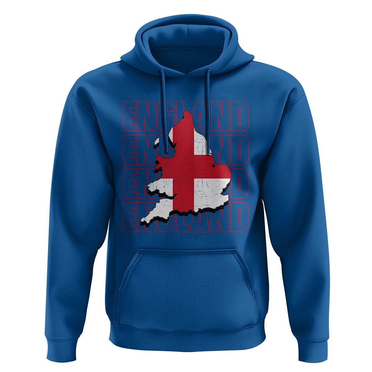 England Map St George's Cross English Roots Hoodie