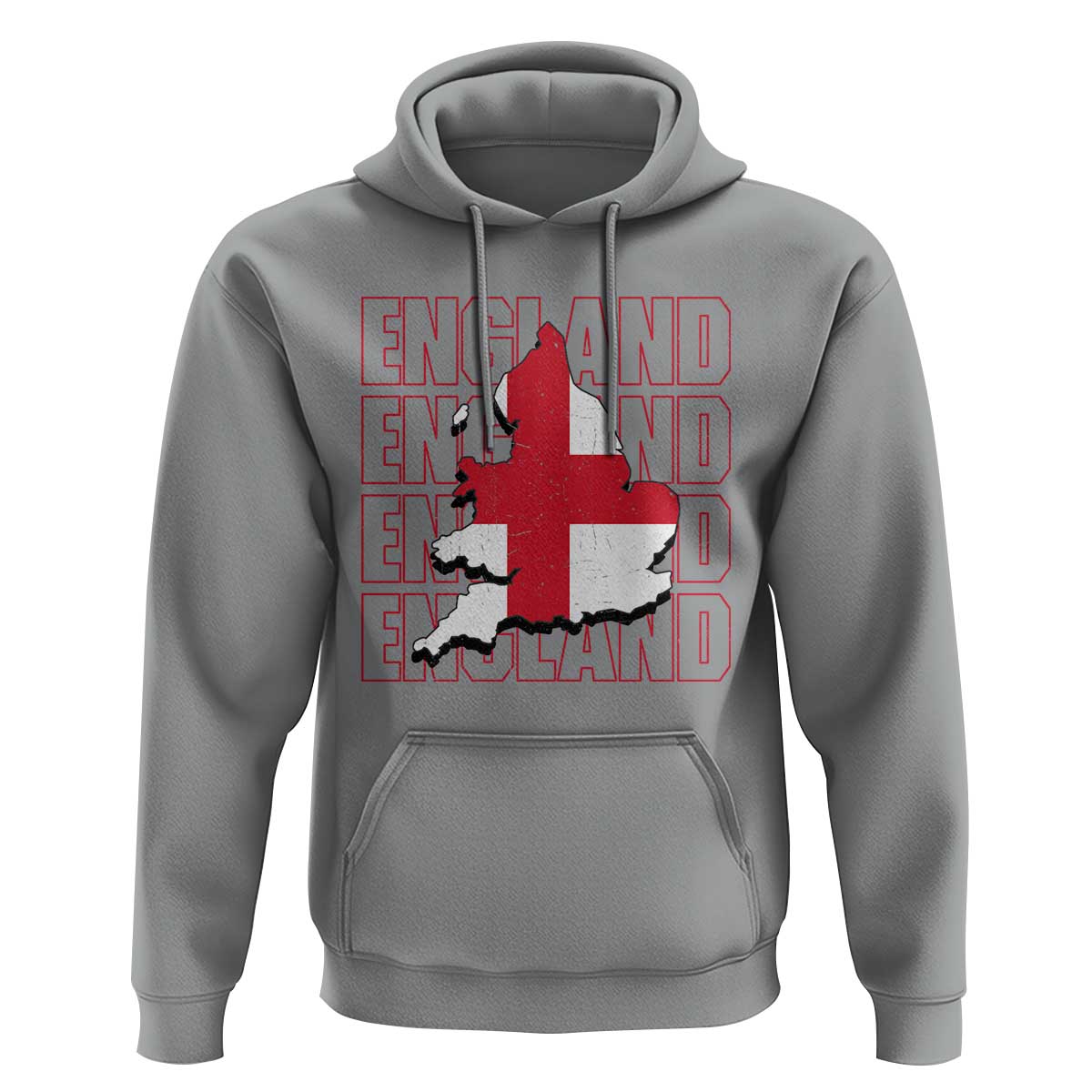 England Map St George's Cross English Roots Hoodie
