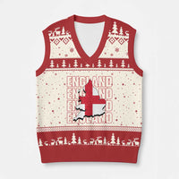 England Map St George's Cross English Roots V-Neck Knit Sweater Vest