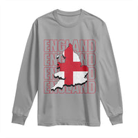 England Map St George's Cross English Roots Long Sleeve Shirt