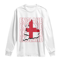 England Map St George's Cross English Roots Long Sleeve Shirt