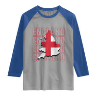 England Map St George's Cross English Roots Raglan Shirt