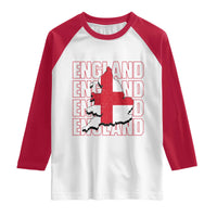 England Map St George's Cross English Roots Raglan Shirt